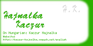 hajnalka kaczur business card